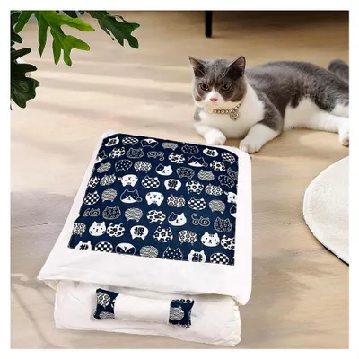 Produktbild von Winterschlafsack für Katzen, warme Kätzchenhöhle, Kuschelsack für Welpen, für Haustiereltern und Tierliebhaber, kaltes Wetter, Innenbereich, Zuhause, Büro, Wohnzimmer, Schlafzimmer, Wohnung, Nachtschlaf