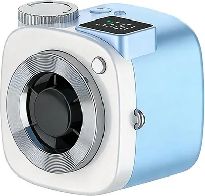 Immagine prodotto di ZELURXX Mini ventilatore USB per passeggini, ricaricabile, 5 livelli, silenzioso, portatile, digitale, 2000-4000 mAh, BLDC, blu