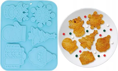 Image de Moule en silicone pour biscuits de Noël 22 x 18 cm