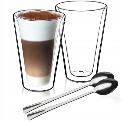 Produktbild von KADAX Thermoglas für Latte-Kaffee, Löffel, 2 Stk