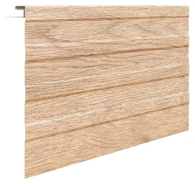 Produktbild von VILO Fronto Große Fassadenleiste SVP-19 Vinyl Siding - Außenverkleidung Zubehör - 3,05 m - Helle Eiche