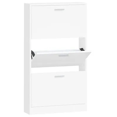 Produktbild von Schuhschrank Weiß 59 x 17 x 108 cm Holzwerkstoff