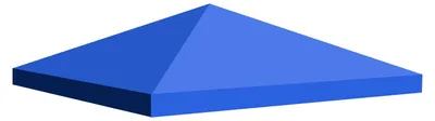 Image de Couverture supérieure pour gazebo de 3x3m. Housse de remplacement en tissu Oxford revêtu de PVC. Imperméable et résistant aux UV. Couleur bleue