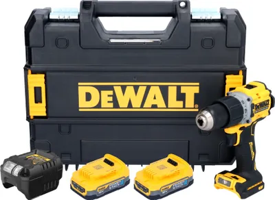 Produktbild von DeWalt DCD 805 E2T Akku Schlagbohrschrauber 18 V 90 Nm Brushless + 2x Powerstack Akku 1,7 Ah + Ladegerät + TSTAK