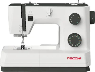 Produktbild von Necchi Q132A, Schwarz, Weiß, Halbautomatische Nähmaschine, Nähen, 1 Schritt, Variabel, Drehregler