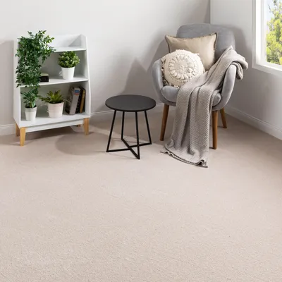 Produktbild von Steffensmeier Teppichboden Elba Meterware  | Auslegware für Kinderzimmer Wohnzimmer Schlafzimmer | Creme, Größe: 200x900 cm