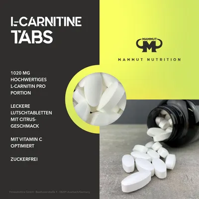 Produktbild von Mammut Nutrition - L-Carnitine Tabs - 80 Stück/Dose