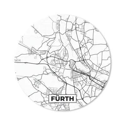 Produktbild von MuchoWow® Mauspad Mousepad Karte - Fürth - Stadtplan 30x30 cm - Mousepads - Maus Mat - Pad - Mausunterlage - Tischunterlage - Schreibtischmatten