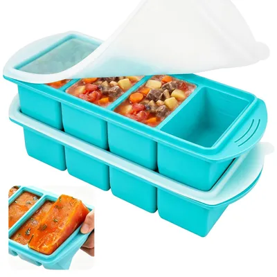 Produktbild von Set mit 2 Silikon-Eisformen für Suppe und Soße