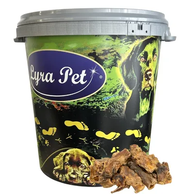 Produktbild von 5 kg Lyra Pet® Ochsenziemer Abschnitte 4 - 12 cm in 30 L Tonne