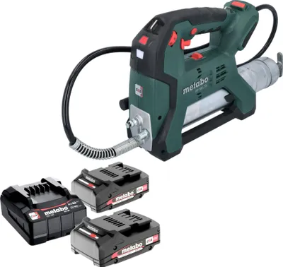 Zdjęcie produktu dla Smarownica akumulatorowa Metabo FP 18 LTX 18 V 690 bar + 2x akumulator 2,0 Ah + ładowarka