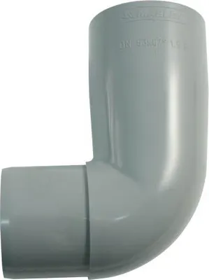 Produktbild von Bogen Ø 53  87° für Dachrinnen Fallrohrbogen Regenwasser grau MARLEY080710
