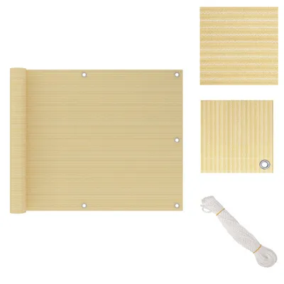 Obrázek produktu pro vidaXL Balkonová zástěna béžová 75x500 cm HDPE - Slunečníky a sluneční clony