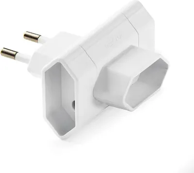 Obrázok produktu pre Famatel 2p Ip20 adaptér 3 zástrčka 10a 250v biela jedna veľkosť / EÚ zástrčka 220V biela jedna veľkosť