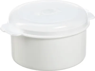 Image de plast team Microwellendose Micro 1,5 Liter rund weiß/transparent