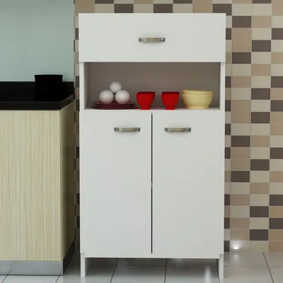 Produktbild von Skye Decor, Anı - White, Mehrzweckschrank, Weiß, 100 % MELAMINBESCHICHTETE SPANPLATTEN, 60 x 31,8 x 101,8 cm