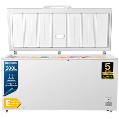 Produktbild von Heinner HCF-HS500EE++, 500 l, 23 kg/24h, SN-T, 40 dB, E, Weiß