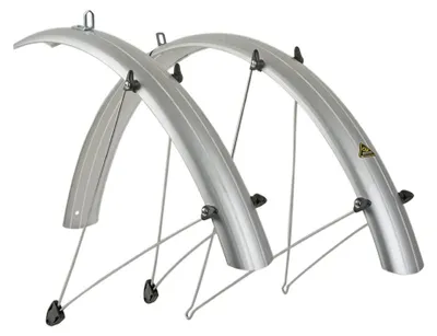 Productafbeelding van Wielbescherming - Zilver - 60 mm - Voor 26 inch - Spatbordset
