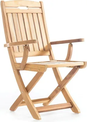 Produktbild von GOWOLL Holzstuhl Chair aus Iroko Massivholz mit Klappbar Maya