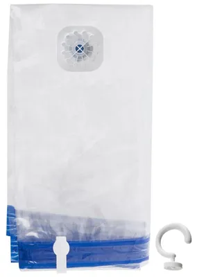 Image de Sac de rangement sous vide pour vêtements et linge de lit - Avec tringle à vêtements - 70 x 144 cm
