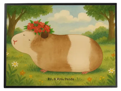Produktbild von Mr. & Mrs. Panda Schreibunterlage Meerschweinchen Weisheit Design - Weiß - Geschenk, bastelunterlage, Wunder, malunterlagen, schreibtischunterlage, Wunderland, Spruch