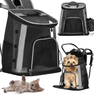 Produktbild von Springos® Transporter für Haustiere Rucksack Größe M max. 15 kg Katzen Kleine Hunde Kaninchen