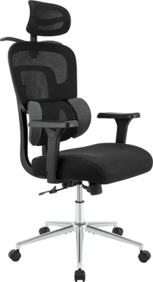 Produktbild von CLP Bürostuhl Lothenda ergonomisch 3D-Armlehnen Lordosenstütze höhenverstellbar schwarz