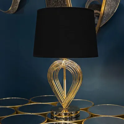 Produktbild von Mauro Ferretti Maxt Tischleuchte E27 Ø 24x44 cm gold schwarz