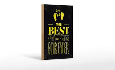 Produktbild von Holzschild Spruch Freunde You I best friends forever 12x18 cm