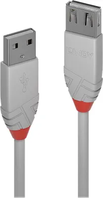 Produktbild von LINDY USB 2.0 Verlängerung Typ A/A Anthra Line M/F 5m