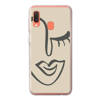 Produktbild von MuchoWow® Handyhülle Schutzhülle Hülle für Samsung Galaxy A20e Frau - Gesicht - Kunst Silikon Softcase Handy Hülle - Abdeckung