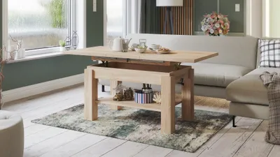 Produktbild von Couchtisch Astoria Sonoma Eiche höhenverstellbar ausziehbar Esstisch