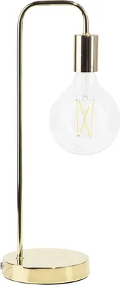 Obrázok produktu pre BELIANI Stolná lampa zlatá kov 48 cm bez tienidla lesklá povrchová úprava moderný industriálny štýl obývačka spálňa kancelária