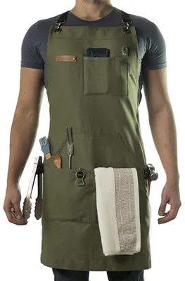 Produktbild von Katoenen werkschort mit verstellbaren Schultergurten, unisex.
