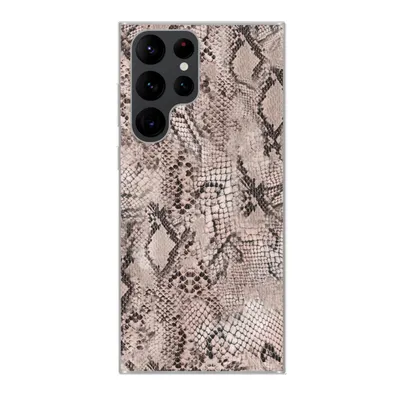 Produktbild von MuchoWow® Handyhülle Schutzhülle Hülle für Samsung Galaxy S22 Ultra Tiermuster - Grau - Schwarz Silikon Softcase Handy Hülle - Abbildung