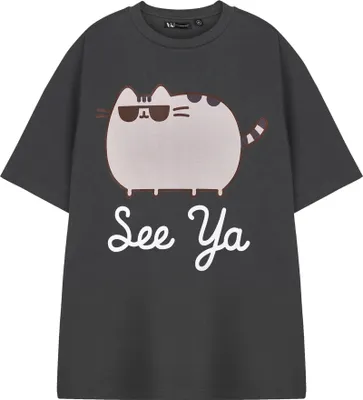 Produktbild von Pusheen - "See Ya" T-Shirt für Herren/Damen Uni kurzärmlig NS8522 (XXL) (Holzkohle)