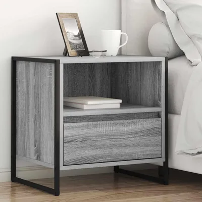 Produktbild von vidaXL Nachttisch Sonoma-Grau 50 x 39,5 x 50 cm Holzwerkstoff