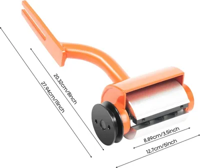 Image de Accessoire d'écorçage pour tronçonneuse - Débroussailleuse à bois - Poulie 2:3 - 28x13 cm, acier/aluminium - Outil de rainurage et de découpe - Orange