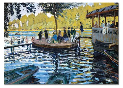 Image de Giallobus - La grenouillère - Claude Monet - 140L x 100l cm - Tableau - Verre acrylique