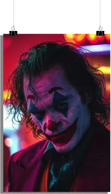 Zdjęcie produktu dla Plakat Joker - Plakat filmowy - Plakat złoczyńca - Plakat postać komiksowa - Plakat portretowy - 51x71cm - Idealny do oprawienia w ramkę