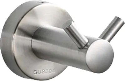 Produktbild von Garderobenhaken fürs Badezimmer, Wandmontage, Edelstahl 304 (gebürstetes Silber)