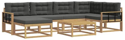 Produktbild von vidaXL Outdoor-Sofagarnitur 7 stk. Weiß und Anthrazit