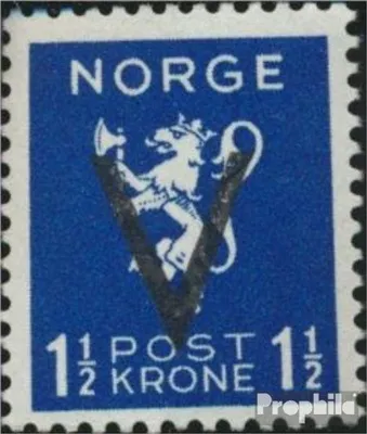 Produktbild von Briefmarken Norwegen 1941 Mi 254Y ohne Wasserzeichen postfrisch Siegesausgabe