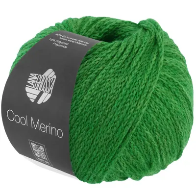 A ball of green yarn with a label.