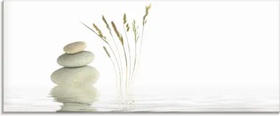 Produktbild von ARTland Glasbild Zen Friede Größe: 125x50 cm