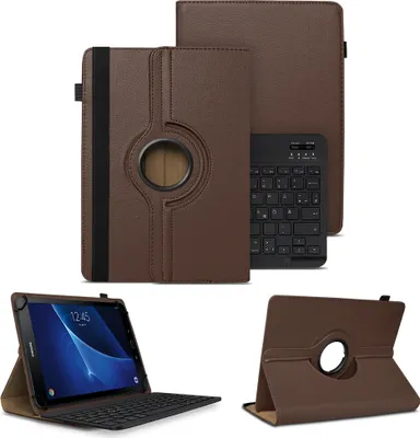 Produktbild von Schutzhülle Samsung Galaxy Tab A6 10.1 2016 Hülle Tablet Tasche QWERTZ TastaturFarben:Braun