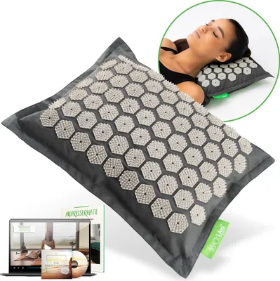 Produktbild von BACKLAxx ® Akupressur Kissen, Akupunktur Matte mit Stacheln zur Massage und Entspannung von Nacken und Schulter, Massagematte Rücken zur Akupressur