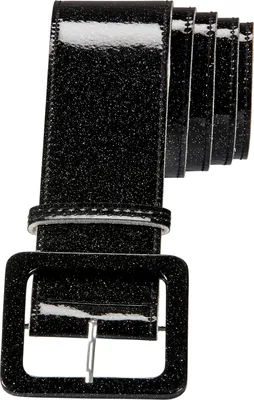 Produktbild von Glitzer Lack Gürtel für Erwachsene 120 x 5,5 cm | Schwarz