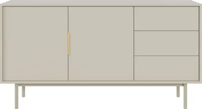 Produktbild von Kommode: drei Schubladen, zwei Türen, kaschmirfarben,