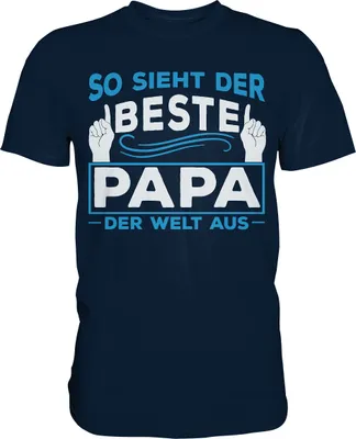 Produktbild von Beste Papa der Welt Vatertag Geschenk Vater T-Shirt – Navy / M